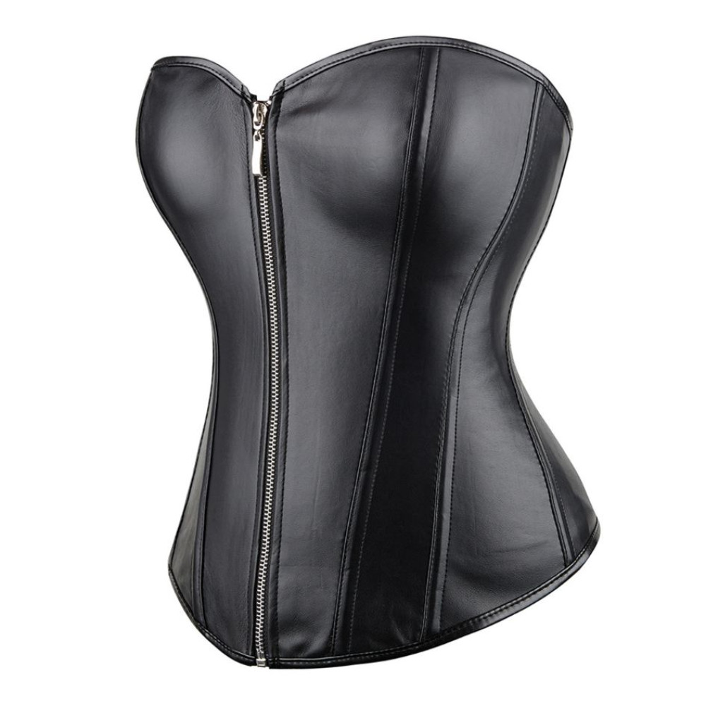 Корсет із застібкою-блискавкою Star Night Sexy Leather, XL, і шнурівкою, чорний, фото №5 — секс шоп Україна, NO TABOO