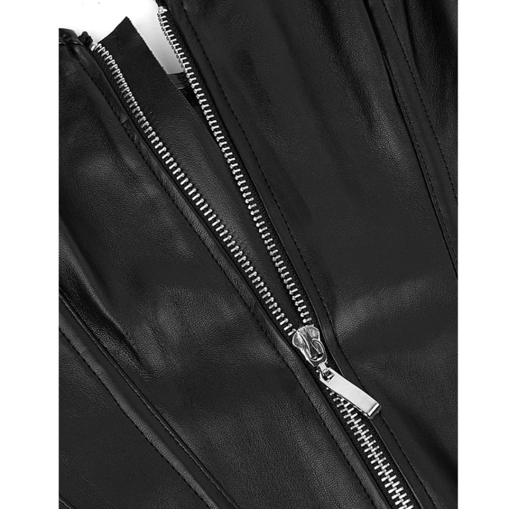 Корсет із застібкою-блискавкою Star Night Sexy Leather, XL, і шнурівкою, чорний, фото №6 — секс шоп Україна, NO TABOO