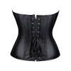 Корсет с застежкой молнией Star Night Sexy Leather, S, и шнуровкой, черный, фото №6 — секс шоп Украина, NO TABOO