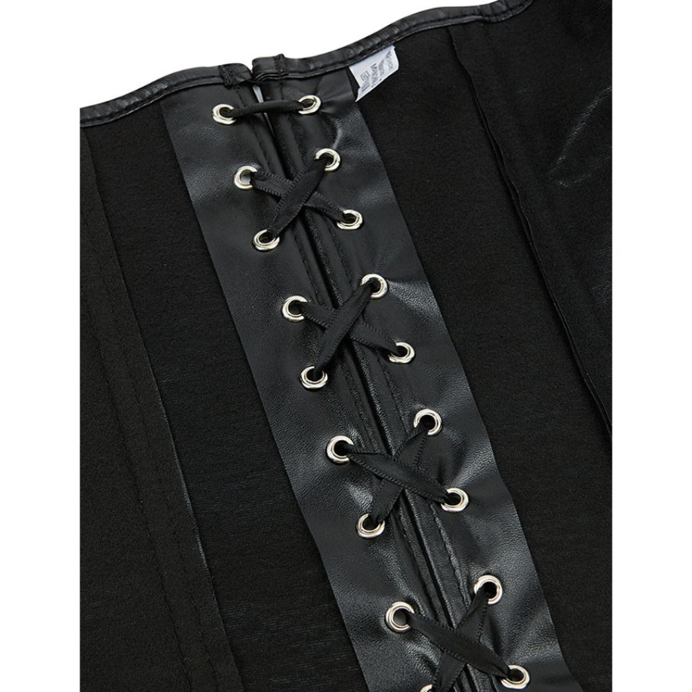 Корсет с юбкой Star Night Sexy Leather черный, S, фото №4 — секс шоп Украина, NO TABOO