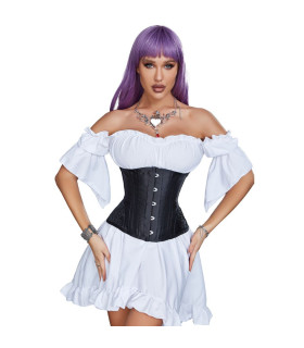 Корсет Star Night Corset XL, с крючками и шнуровкой, черный - No Taboo