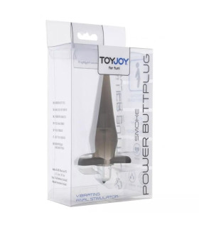 Анальный плаг с вибрацией, серый, 9,5х3,5 см - No Taboo