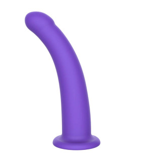 Фаллоимитатор страпон на присоске М, ToyJoy Get Real Silicone Harness Dong фиолетовый, 14 см х 2.7 см - No Taboo