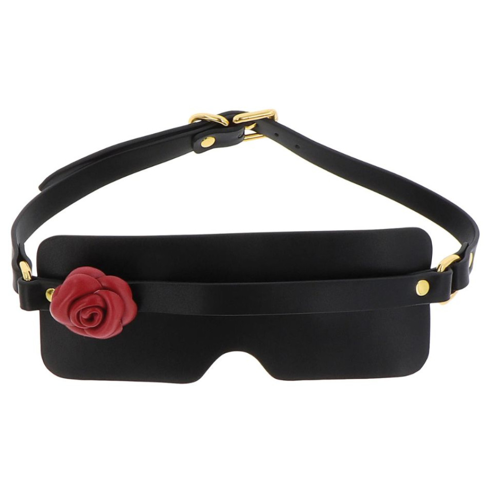 Маска на глаза Taboom Wild Roses Mask с розой, чёрная, фото №2 — секс шоп Украина, NO TABOO