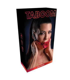 Кляп троянда Taboom Wild Roses Ball Gag червона з чорним ремінцем - No Taboo
