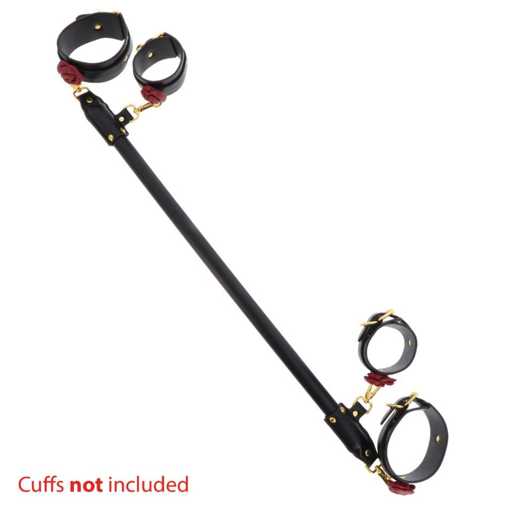 Распорка Taboom Wild Roses Spreader Bar чёрная, фото №3 — секс шоп Украина, NO TABOO