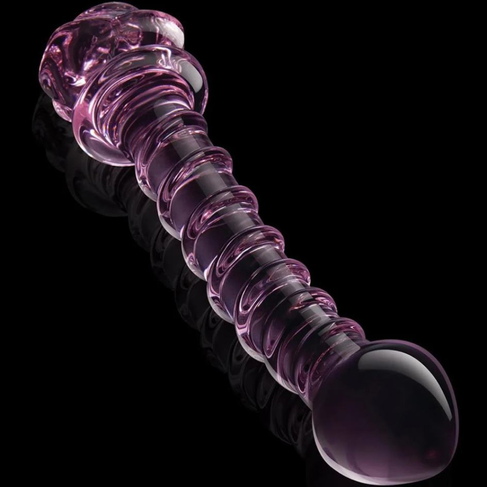 Стеклянный фаллоимитатор для точки G Dreamtoys Glaze Glass Rosebud розовый, 22.8 х 4 см фото №5 — секс игрушки: Украина, NO TABOO