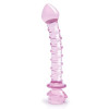Стеклянный фаллоимитатор для точки G Dreamtoys Glaze Glass Rosebud розовый, 22.8 х 4 см фото №2 — секс игрушки: Украина, NO TABOO