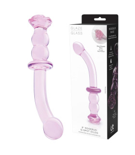 Стеклянный фаллоимитатор для точки G Dreamtoys Glaze Glass Rosebud розовый, 19 х 2.9 см - No Taboo