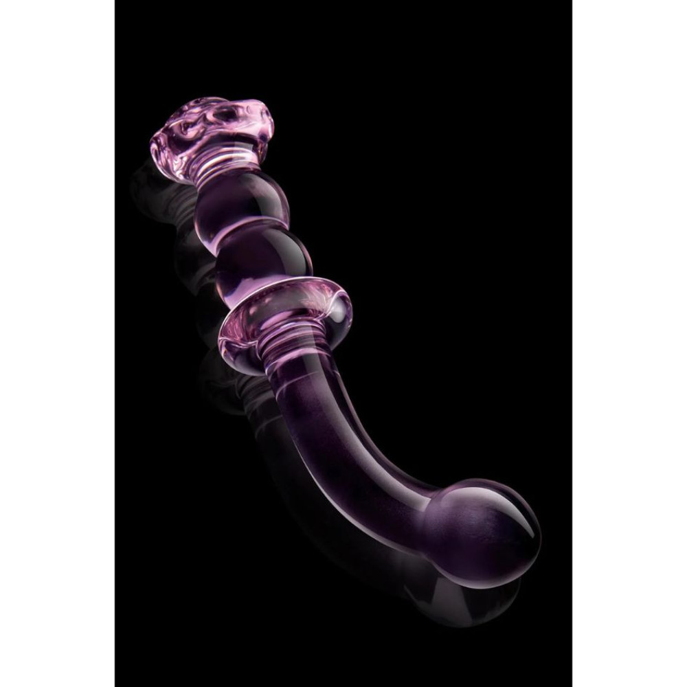 Стеклянный фаллоимитатор для точки G Dreamtoys Glaze Glass Rosebud розовый, 19 х 2.9 см фото №4 — секс игрушки: Украина, NO TABOO