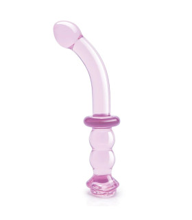 Стеклянный фаллоимитатор для точки G Dreamtoys Glaze Glass Rosebud розовый, 19 х 2.9 см - No Taboo