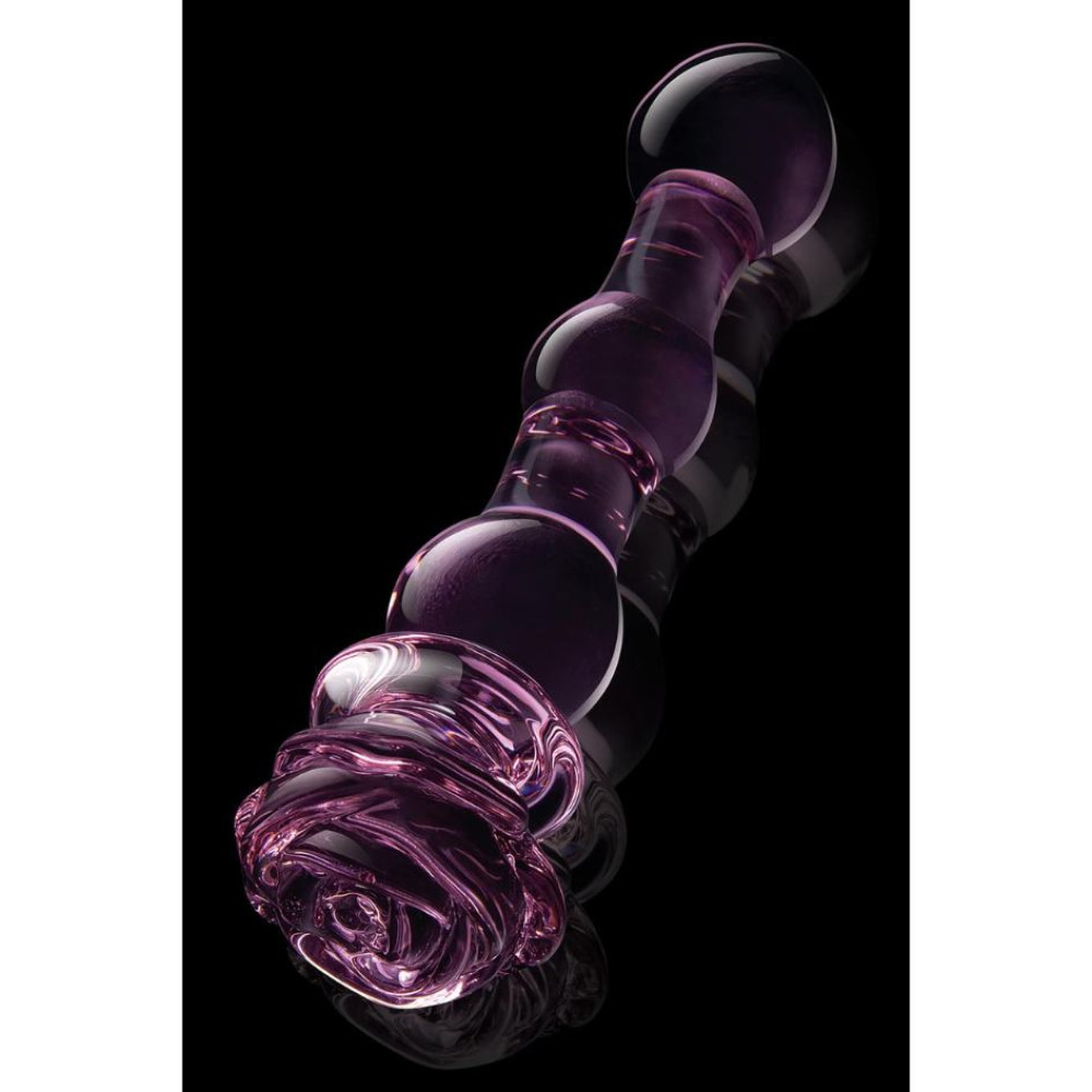 Стеклянный фаллоимитатор Dreamtoys Glaze Glass Rosebud розовый, 20 х 3.1 см фото №4 — секс игрушки: Украина, NO TABOO