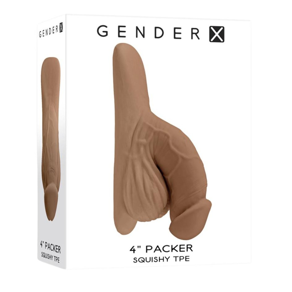  Реалистичная накладка Evolved Gender X 4 в виде пениса, бежевая, 15.2 х 4 см фото №0 — секс игрушки: Украина, NO TABOO
