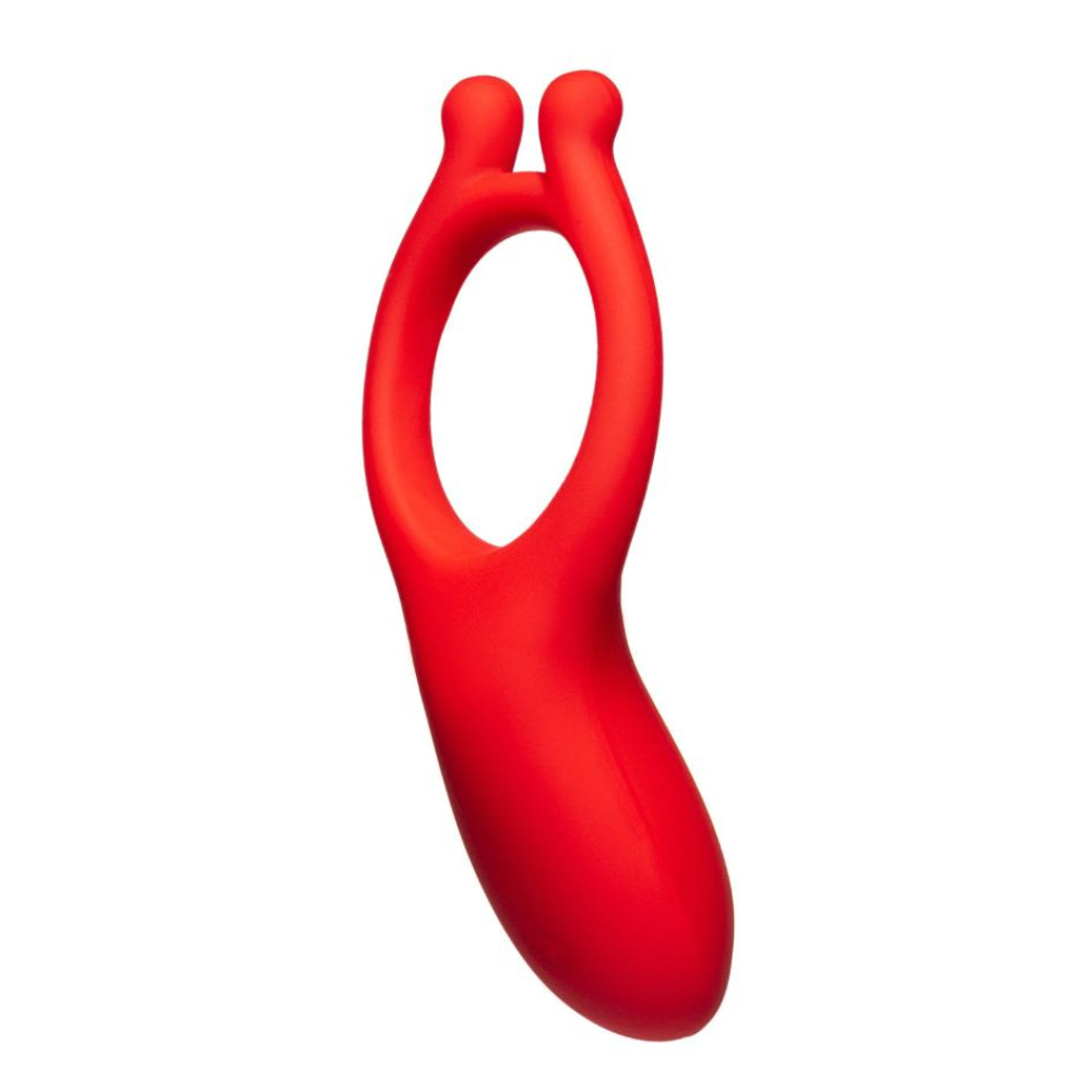 Эрекционное кольцо с вибростимуляцией Every Night Toys красное, 10.2 х 2.8 х 3 см фото №4 — секс игрушки: Украина, NO TABOO
