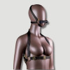 Комплект UPKO Adult Sex Harness And Head Restraint Gear портупея и упряжь с кляпом, черный, фото №1 — секс шоп Украина, NO TABOO