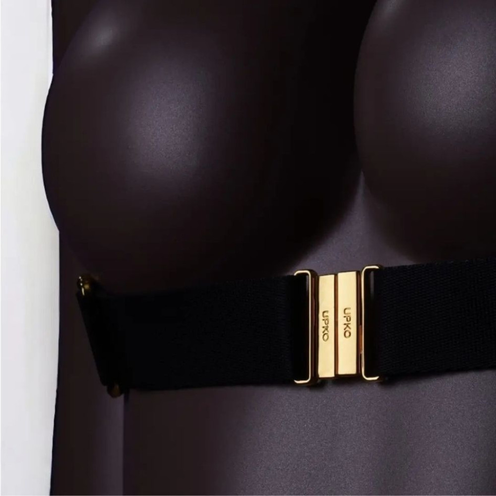Комплект UPKO Adult Sex Harness And Head Restraint Gear портупея и упряжь с кляпом, черный, фото №5 — секс шоп Украина, NO TABOO