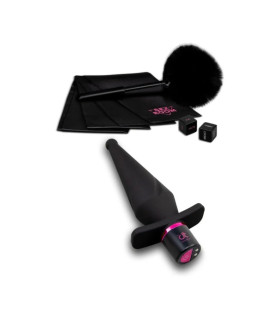 Набір для анальної гри Sex Room Anal Play Kit 5 предметів і мішечок для зберігання, чорного кольору, 13.5 х 3.8 см - No Taboo