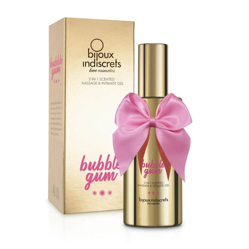 Массажный гель-лубрикант 2-в-1 Bijoux Indiscrets Bubblegum на силиконовой основе, 100 мл, фото №4 — секс шоп Украина, NO TABOO