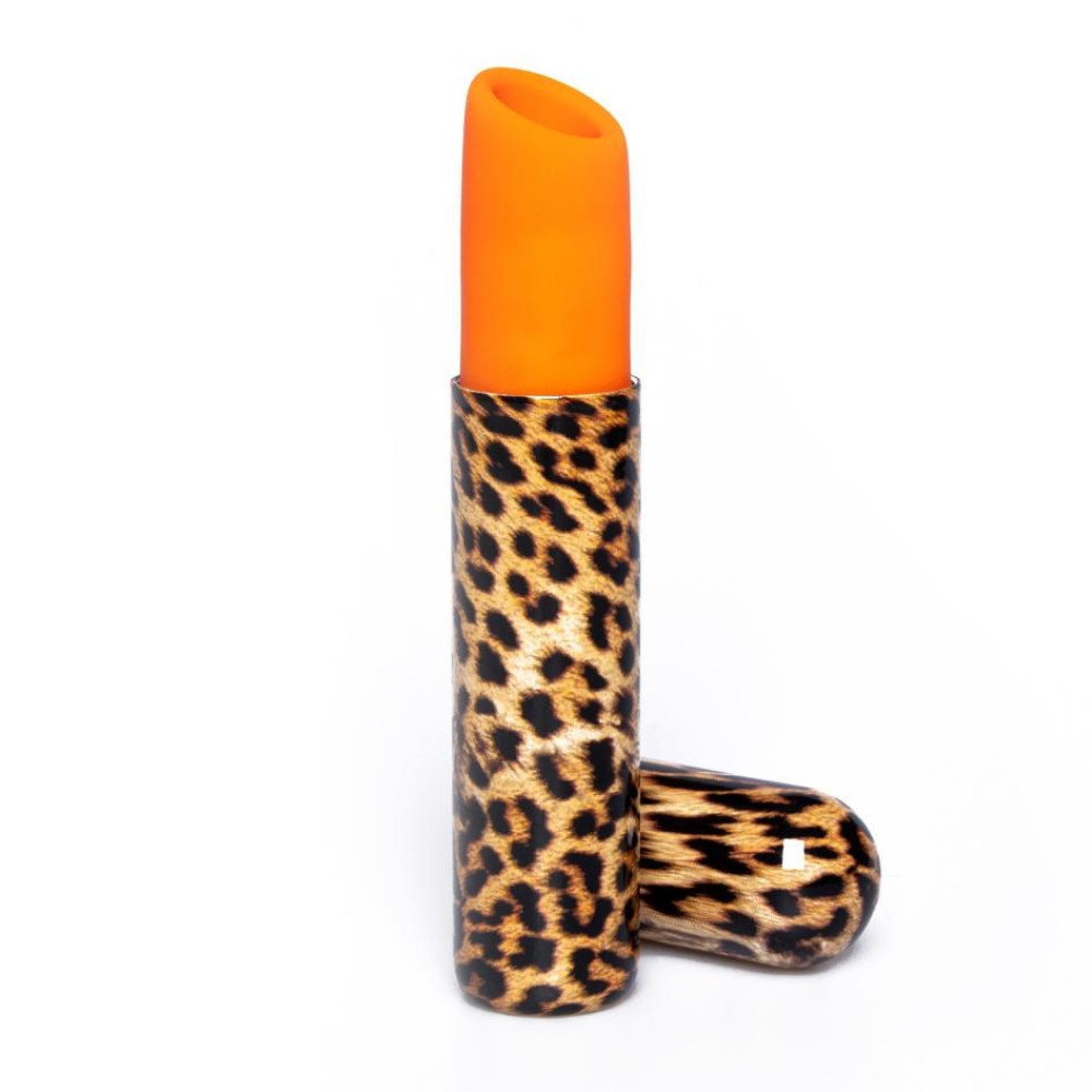 Вакуумный стимулятор клитора Every Night Toys в форме помады, с леопардовым принтом, оранжевый фото №0 — секс игрушки: Украина, NO TABOO