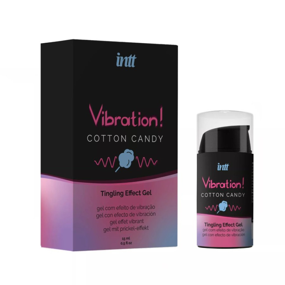 Жидкий вибратор New Intt Cotton Candy со вкусом сахарной ваты, 15 мл, фото №4 — секс шоп Украина, NO TABOO
