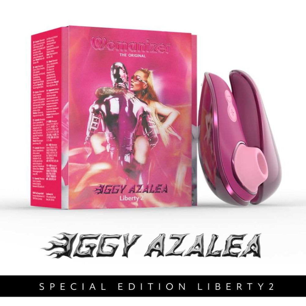  Вакуумный стимулятор клитора Womanizer Liberty 2 Iggy Azalea, розовый металик фото №3 — секс игрушки: Украина, NO TABOO