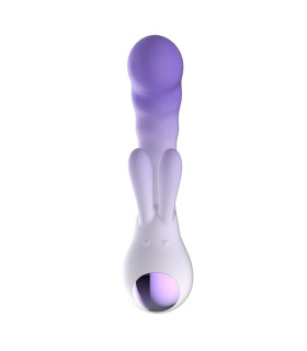 Вибратор-кролик со светодиодом Every Night Rabbit Vibe для точки G, фиолетовый, 19.3 х 4.8 см - No Taboo
