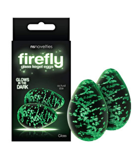 Стеклянные вагинальные шарики FIREFLY GLASS KEGEL EGGS CLEAR - No Taboo