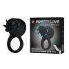 Эрекционное кольцо Pretty Love Frances с ротацией черное, 3,5 см фото №1 — секс игрушки: Украина, NO TABOO