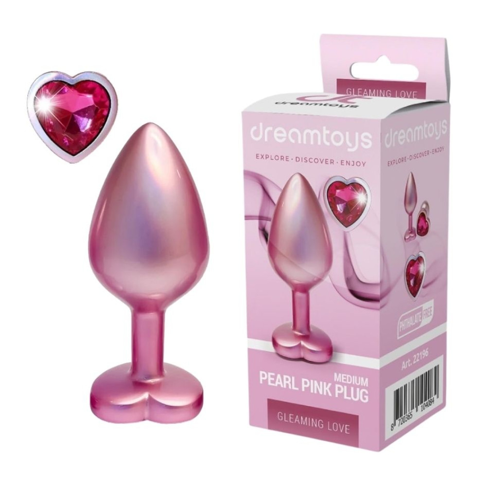 Анальная пробка Dreamtoys Gleaming Love Pearl S, розовая, 7.1 х 2.7 см фото №0 — секс игрушки: Украина, NO TABOO