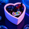Массажная свеча с ароматом черники, 70 мл, Candy Blueberry в форме сердца, фото №10 — секс шоп Украина, NO TABOO