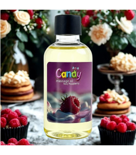Масажна олія Candy Massage Oil Sexy Raspberry з ароматом малини, 50 мл - No Taboo