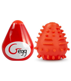 Мастурбатор нереалістичний Gvibe Gegg, червоний, 6.5 х 5 см - No Taboo