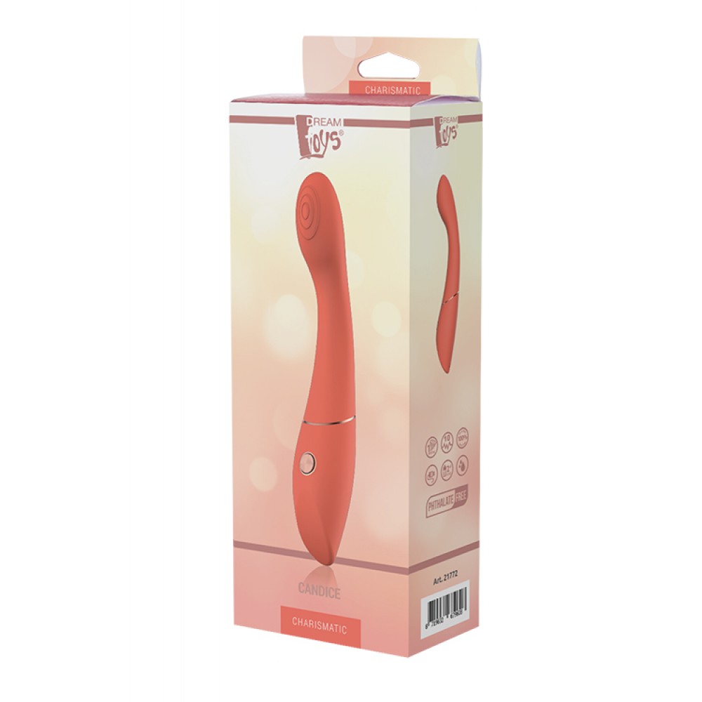 Вибратор для точки G Dream Toys силиконовый, оранжевый, 22 х 4.2 см фото №2 — секс игрушки: Украина, NO TABOO