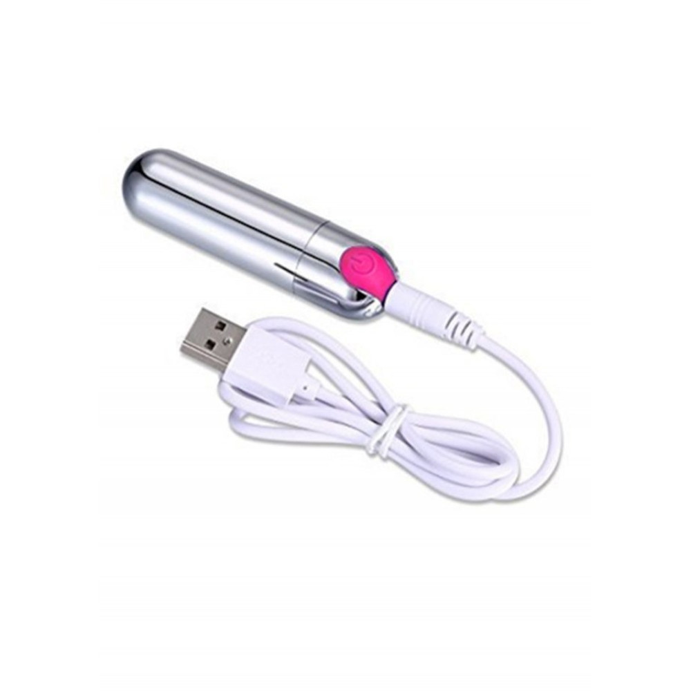  Вибропуля -Strong Bullet Vibrator, серебряно-розовая фото №3 — секс игрушки: Украина, NO TABOO