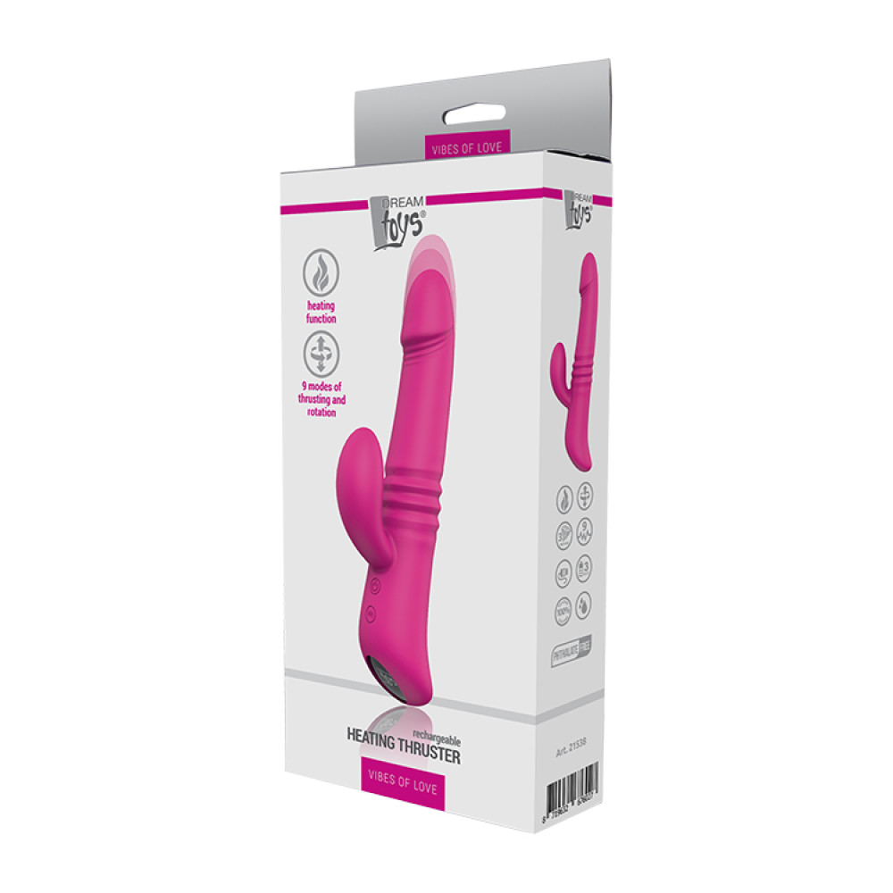 Вибратор-кролик Dream Toys Magenta с нагревом, розовый, 23 х 3.6 см фото №2 — секс игрушки: Украина, NO TABOO