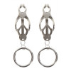 Зажимы-бабочки с кольцом Butterfly Clamps With Ring, серебристые, фото №1 — секс шоп Украина, NO TABOO