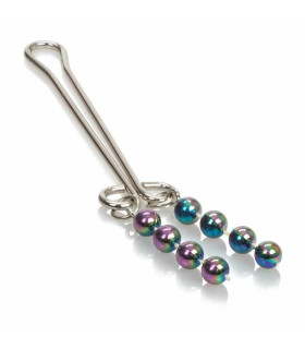  Зажимы для половых губ с бусинами Beaded Clitoral Jewelry, серебристый - No Taboo