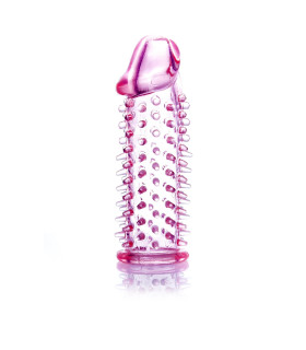 Рельефная насадка на пенис Penis Sleeve , 11,8 см, розовый - No Taboo