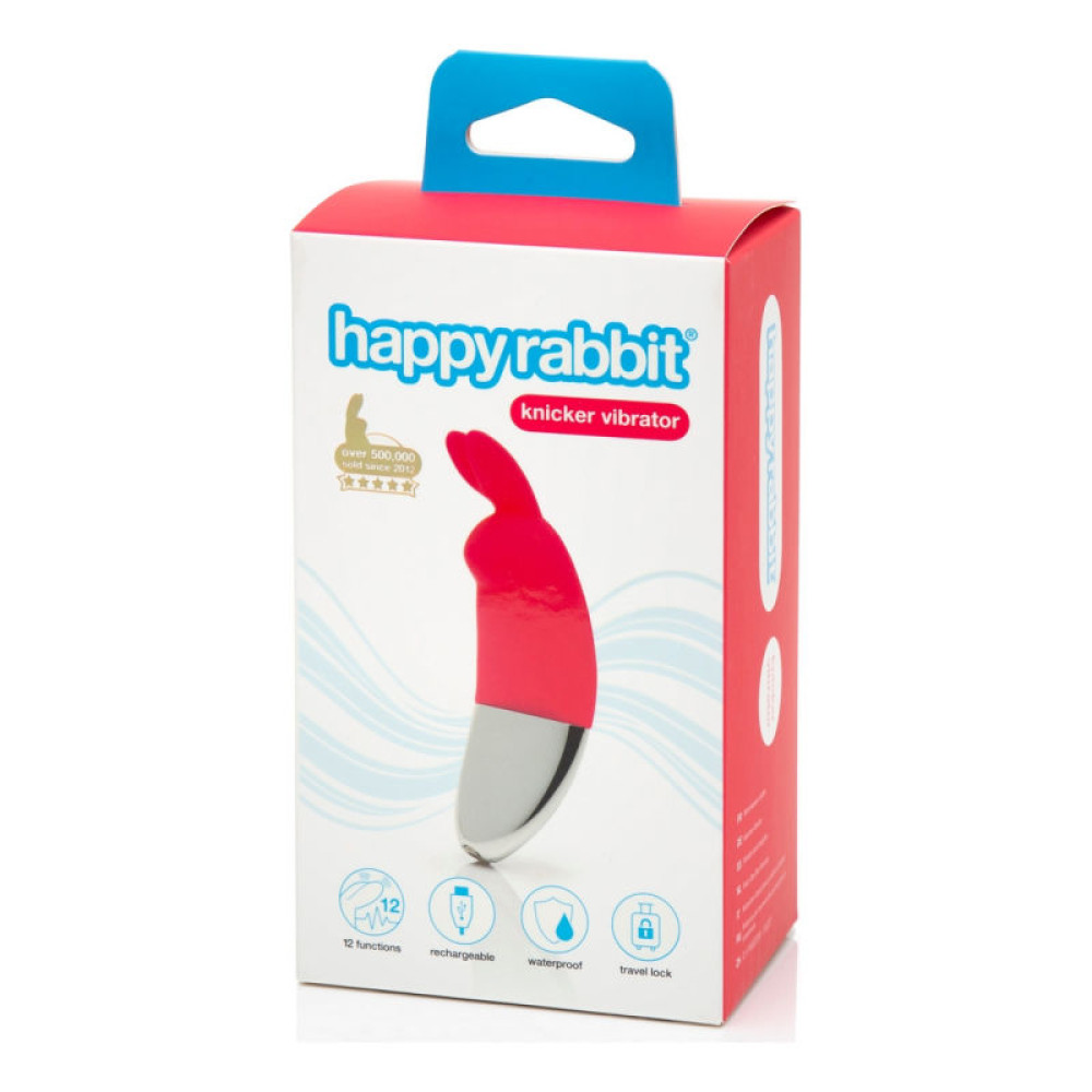Вибратор для клитора Lovehoney Happy Rabbit с ушками кролика, розовый, 10.2 см фото №2 — секс игрушки: Украина, NO TABOO