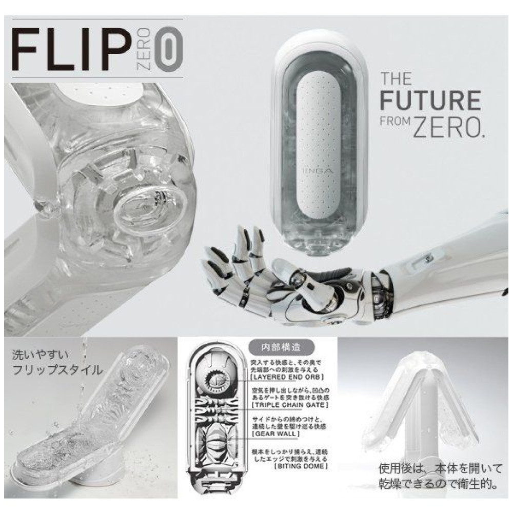 Мастурбатор нереалистичный Tenga Flip Zero, в колбе, белый, 18 х 7 см фото №11 — секс игрушки: Украина, NO TABOO
