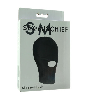 Маска на всю голову Sex & Mischief с открытым ртом, черная, One Size - No Taboo