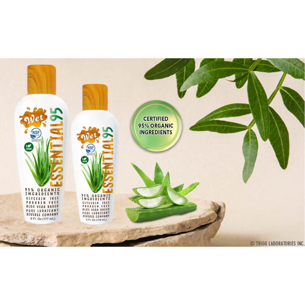 Лубрикант с экстрактом алоэ Wet Essential 95, на водной основе, 177 мл, фото №5 — секс шоп Украина, NO TABOO