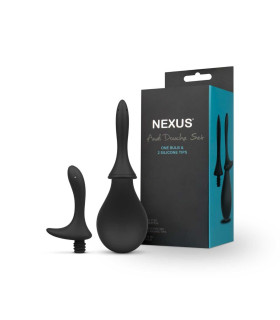 Анальный душ с двумя насадками Nexus, черный, 260 мл - No Taboo