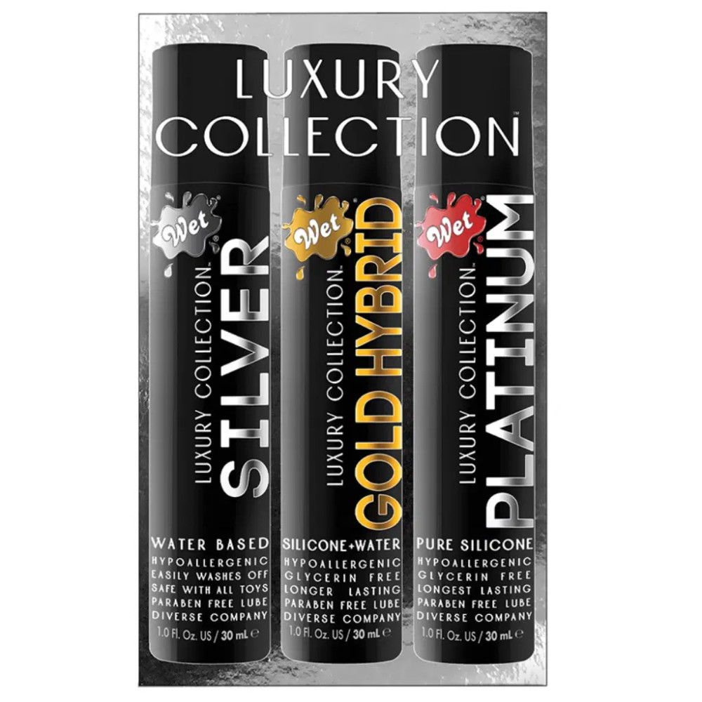 Набор лубрикантов Wet LUXURY 3 PACK, 3 шт, фото №0 — секс шоп Украина, NO TABOO