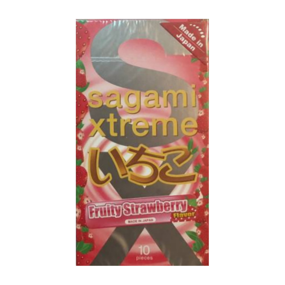 Презервативы латексные Sagami Xtreme Strawberry, 10 шт, фото №0 — секс шоп Украина, NO TABOO