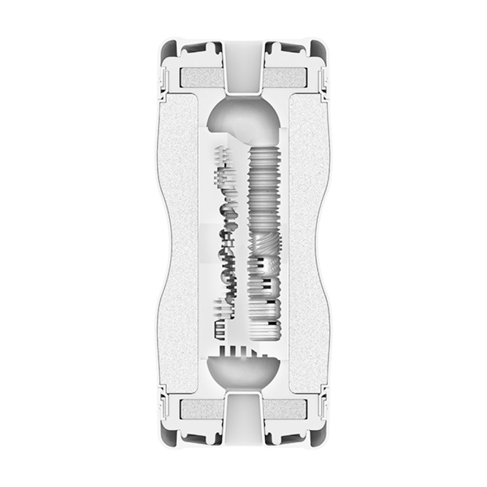 Мастурбатор нереалистичный с двумя отверстиями Tenga Dual Sensation, рельефный, 15.5 х 6.7 см фото №2 — секс игрушки: Украина, NO TABOO
