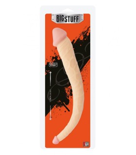 Двойной фаллоимитатор Dream Toys BigStuff бежевый, 38.1 х 4.6 и 2.2 см - No Taboo
