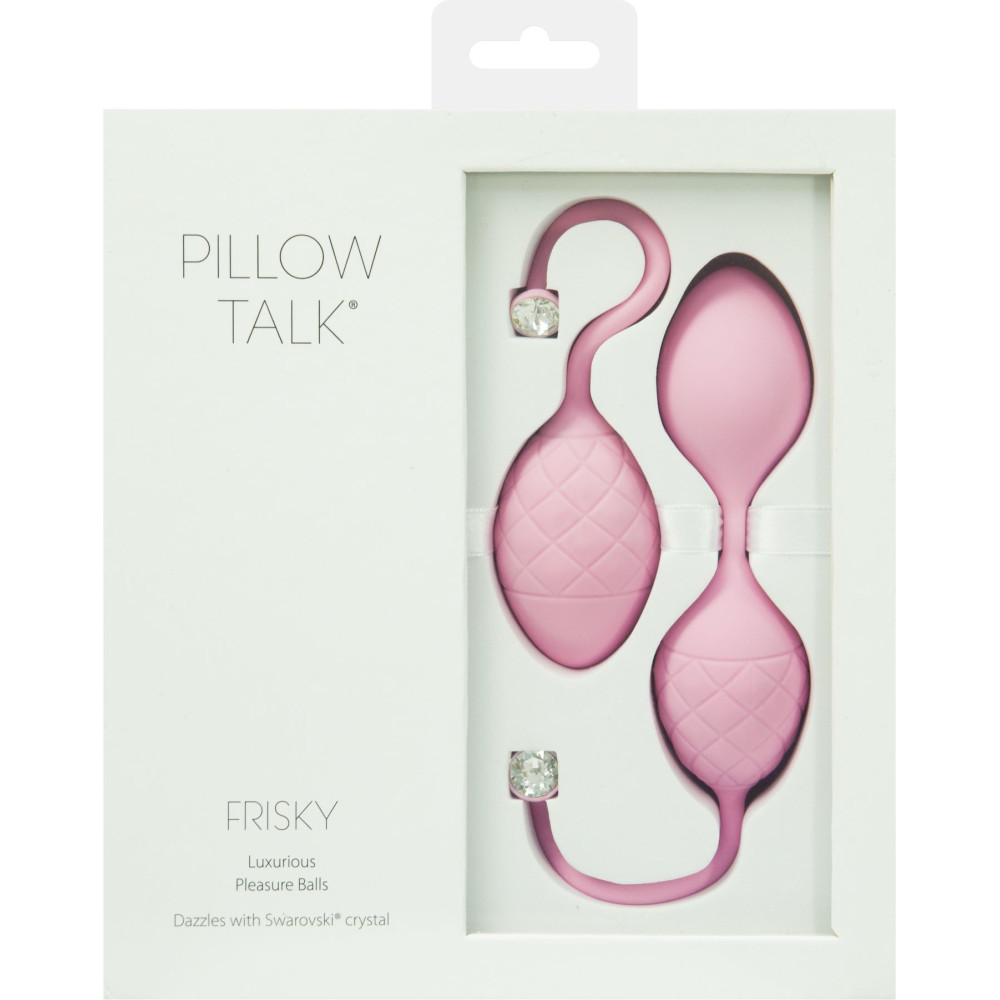 Набор вагинальных шариков с кристаллами Сваровски Pillow Talk, розовые фото №3 — секс игрушки: Украина, NO TABOO