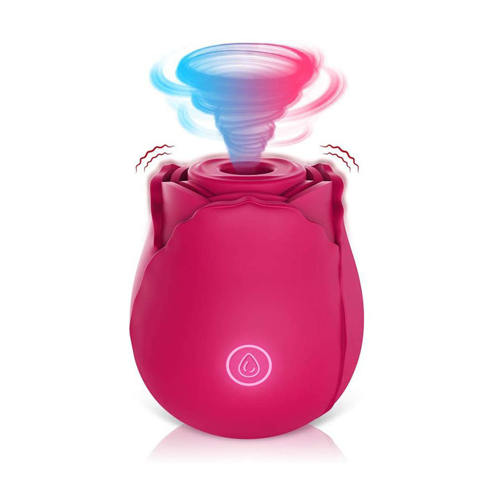 Вакуумный стимулятор клитора с вибрацией в виде розы Rose, розовый, 6 х 1.5 см фото №0 — секс игрушки: Украина, NO TABOO