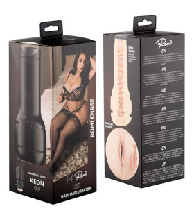 Мастурбатор реалистичный Kiiroo Feel Romi, из киберкожи, бежевый, 22.5 х 8.9 см - No Taboo